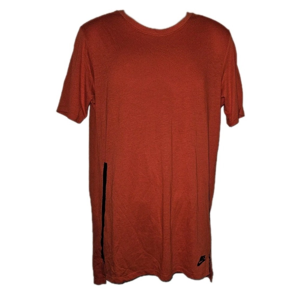 Nike The Nike Tee Shirt Mens Size S Red Black Graphic Stripe Logo Mesh Back NWT